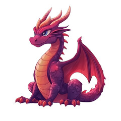 Obraz premium Purple and Orange Dragon