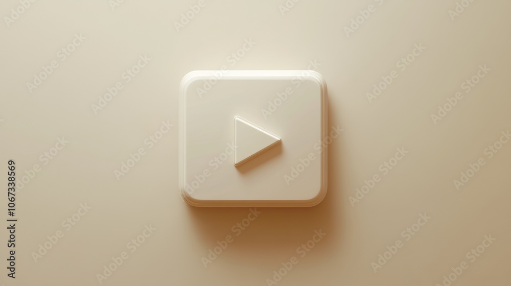 Wall mural power play button start classy elegant stylish intro introduction beige pastel