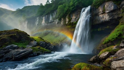 Obraz premium waterfall in the forest