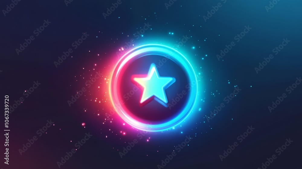 Wall mural power star button start classy elegant stylish intro introduction