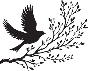Naklejka premium A bird is flying vector image