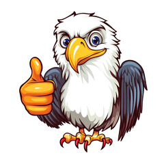 Cartoon Eagle Giving Thumbs Up