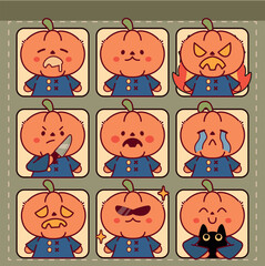 Emotes Pumpkin Set