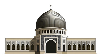 20241105215903list 6 Dome of Unity :mosque illustration. The mosque&rsquo;s central dome soars, adorned with intricate arabesques. It represents the unity of believers&mdash;a celestial umbrella sheltering 