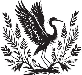 A buck bird is trying to fly vector image