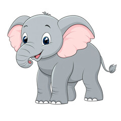 Fototapeta premium Cute Cartoon Elephant Illustration