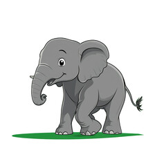 Fototapeta premium Adorable Baby Elephant Illustration