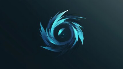 abstract, experimental logo symbol inspired by a camera aperture, 