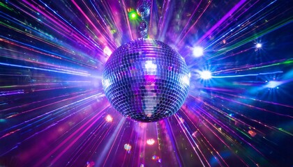 Witness the iconic disco ball reflecting dazzling lights.  