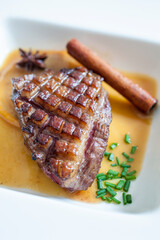 Spiced Orange Duck with cinnamon