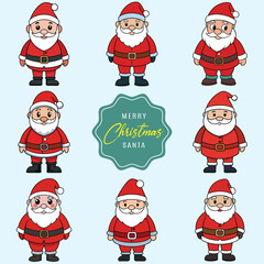 Santa claus merry christmas vector