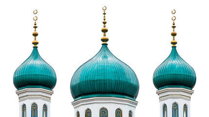 Obraz premium Sculpted Beauty: The mosque icon captures the essence of architectural mastery. The details—subtle curves and angles—are mesmerizing. isolate on white background 