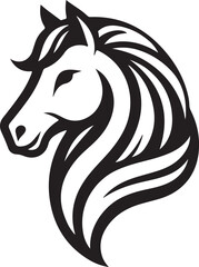 Horse head silhouette vector image