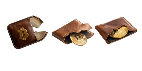 Bitcoin Wallets with Coins Displayed