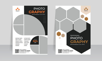 photography flyer template design.  premium style photo collection poster