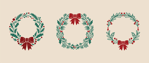 Christmas decorative floral wreath 