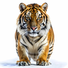 Fototapeta premium big cat in white background
