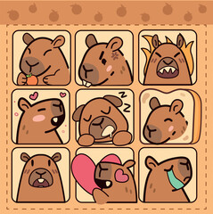 Emotes Capybara Set