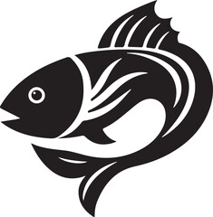 Fish silhouette vector image