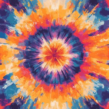 Colorful swirling tye dye design, vibrant vector art, bold patterns, artistic expression, perfect for apparel and graphic design projects
