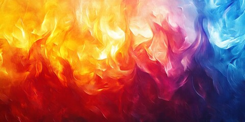 Fototapeta premium Vibrant abstract geometric flames, inspired by fantasy elements, showcasing dynamic colors and intricate shapes, perfect for imaginative settings