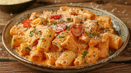 Creamy Peri Peri Rigatoni Pasta, Pasta Dish, Pasta Cuisine, Italian Dish, Italian Cuisine 