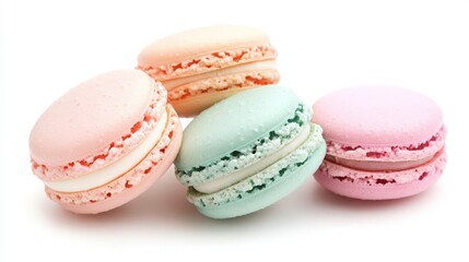 Obraz premium colorful macaroons isolated on white