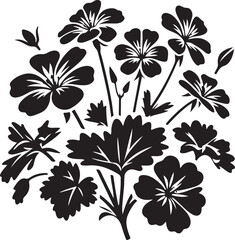 Hand drawn floral with leaves flowers vector image