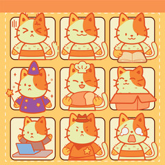 Emotes Cat Set