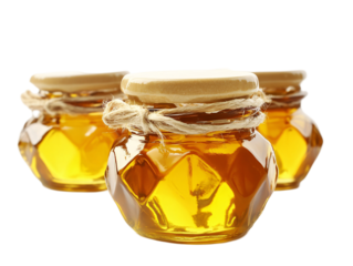 a group of jars of honey