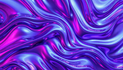 Obraz premium vibrant, flowing texture of purple and blue hues creates mesmerizing visual effect, perfect for backgrounds or artistic designs
