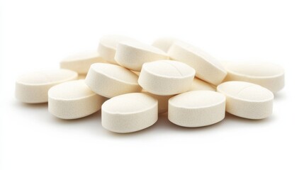 Pile of White Pills.