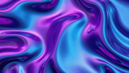Obraz premium vibrant abstract texture featuring flowing waves of purple and blue, creating mesmerizing visual effect. smooth surface reflects light beautifully, enhancing dynamic colors