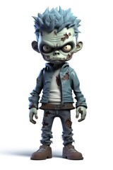 Cartoon toy white background representation.