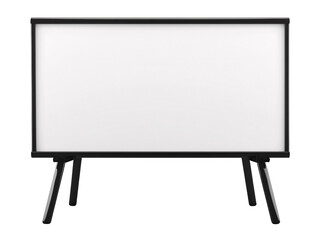 a white board with black frame