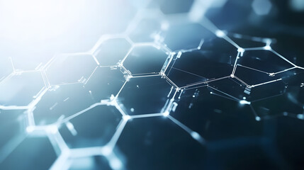 Abstract white technology hexagonal background