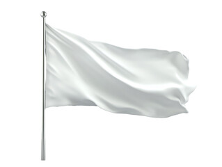 a white flag on a flagpole