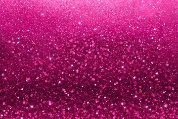 Bright pink glitter rain with fine particles and random sparkle, AI Generated