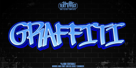 Graffiti editable text effect, customizable streetart and urban 3d font style