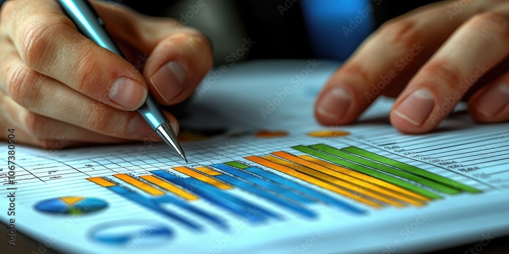 Poster a business professional reviewing study materials on a tablet while preparing for a meeting, skillfu