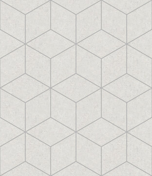 Concrete pavement pettern - Texture seamless texture tile shape flooring with hexagonal and rhomboid shapes - High resolution image useful for rendering applications