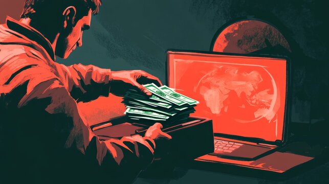The Dark Side of Finance: Bribery, Tax Evasion, and Global Crime.Concept of corruption, financial crime, international crime, secret deals, illegal activities
