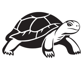 Fototapeta premium Tortoise icon silhouette, Turtle coloring page, Sea turtle illustration vector