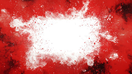Dynamic red explosion effect with intense bursts and flying particles radiating outward, set against a dark background, capturing a powerful and dramatic moment with vibrant energy and fiery tones.