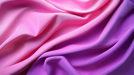 Fototapeta premium Explore the beautiful flow and texture of soft pink and purple fabric draped elegantly for fashion and design inspiration