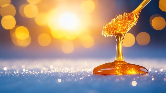 Maple syrup taffy on snow, sugar shack setting