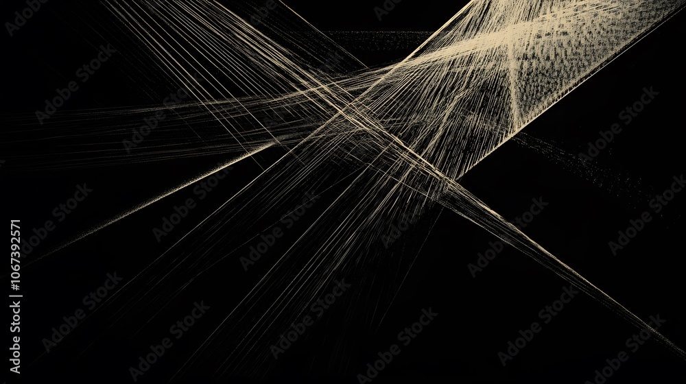 Poster Abstract depiction of an AI algorithm as bold lines intersecting across a dark background, symbolizing fearless data handling, 4k resolution