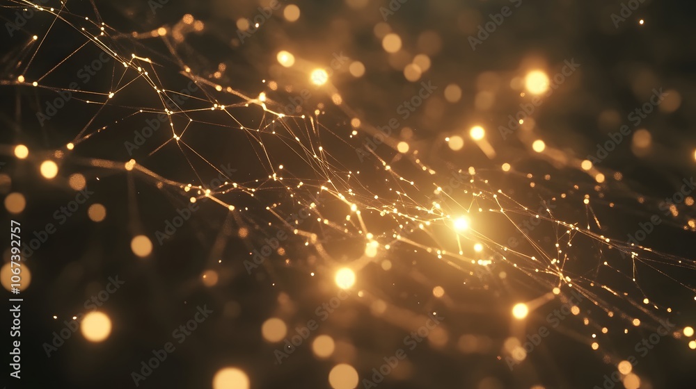 Aufkleber Abstract geometric design of AI connections, symbolizing fearless data exploration through robust digital pathways, 4k resolution