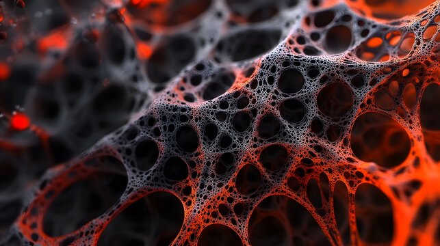 Abstract composition of AI nodes arranged in a complex lattice, symbolizing resilient and fearless machine learning, 4k resolution