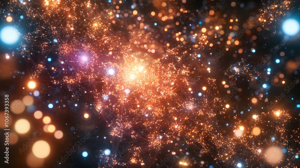 Poster Digital visualization of a fearless AI system as layers of bright, interconnected nodes, creating a confident, complex network, 4k resolution
